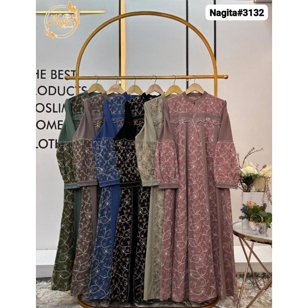 Dress Midi Katbol Brand NAJWA Original Muslim Wanita