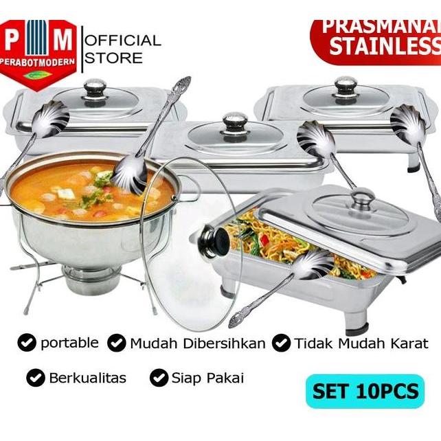 Paket Prasmanan Stainless Plus Sendok 5In1 Paket Prasmanan Pesta Set
