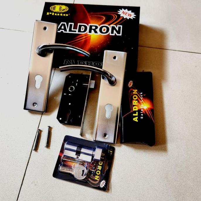 KUNCI PINTU TANGGUNG/MEDIUM KOMPLIT ALDRON SET + SILINDER KNOP ORIGINAL DAN TERPERCAYA