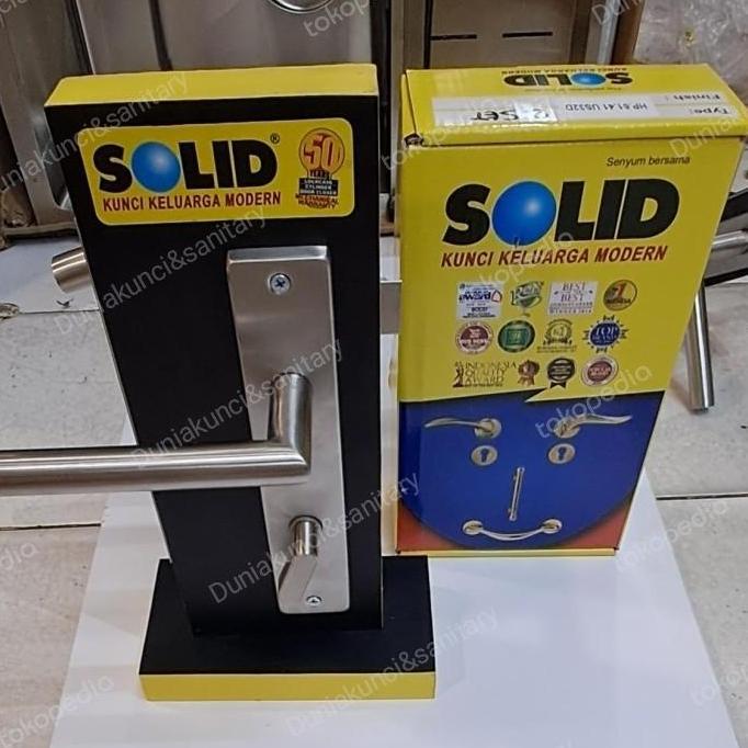 HANDLE PINTU SOLID STAINLES LENGKAP KUNCI + CYLINDER PUTAR KNOP ORIGINAL DAN TERPERCAYA