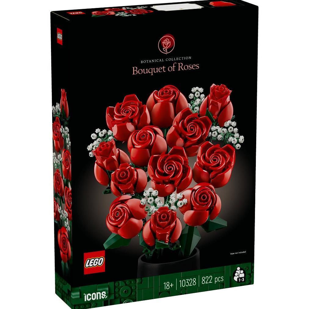 NEW STOCK !!!! LEGO Roses Bouquet Bundle - LEGO Botanicals 10328 Bouquet of Roses + LEGO Botanicals 