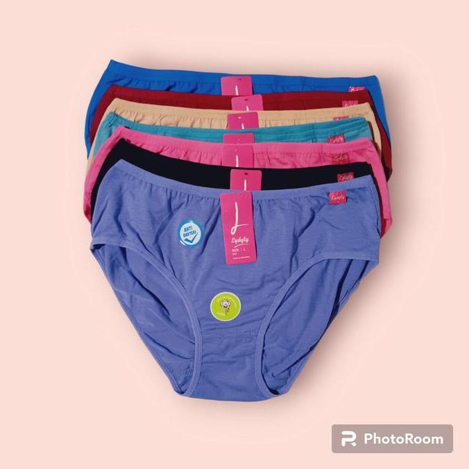 Promo Celana Dalam Wanita Lydyly Art 1227 - Anti Bakteri, Maxi, Katun Lembut, Paket 3-12 Pcs - Cd Ba