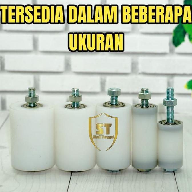 RODA NILON PINTU PAGAR / ROLLER NILON PAGAR STAINLESS / BEARING PINTU PAGAR BESI KECIL, SEDANG 1 PCS