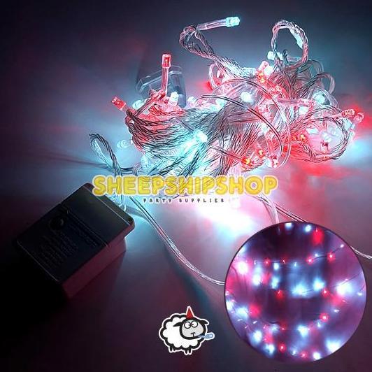 LAMPU LED TUMBLR MERAH PUTIH 10meter Dekorasi 17 Agustus Dirgahayu RI, Pesta Ulang Tahun, Dekorasi K