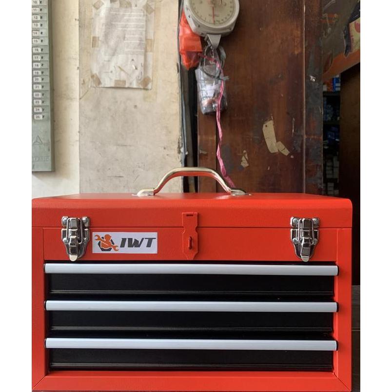 Ernawilman89 - Tool Box Besi 3 Drawer IWT, Kotak Perkakas IWT, Tool Box 3 Susun, Penyimpanan Alat Pe