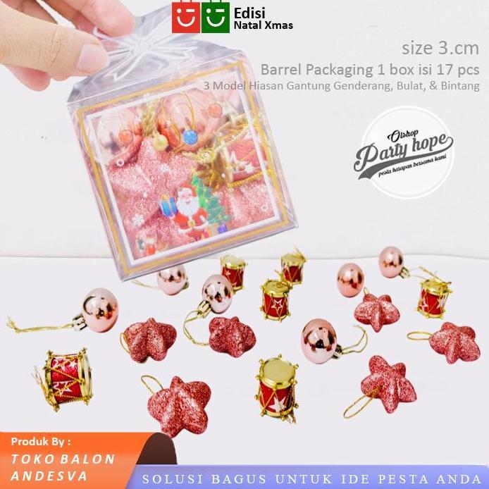 Hiasan Gantung Pohon Natal Set Kado / Ornamen Dekorasi Parcel Natal / Hiasan Natal Hampers Gift / Hi