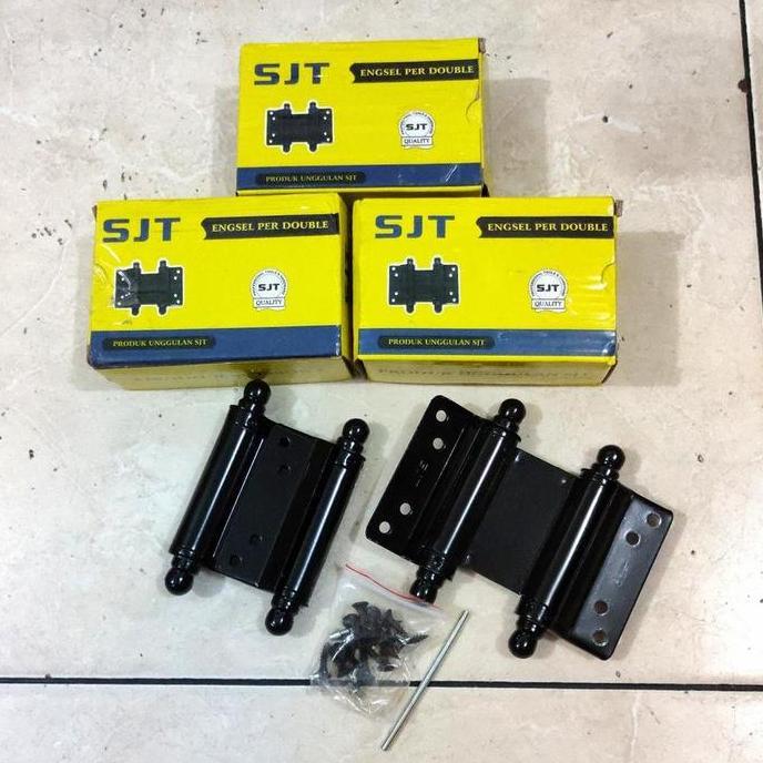 SU - Engsel Pintu Koboi IGM 3" Inci Engsel Engsel Hitam Besi Bolak Balik Pintu CowBoy