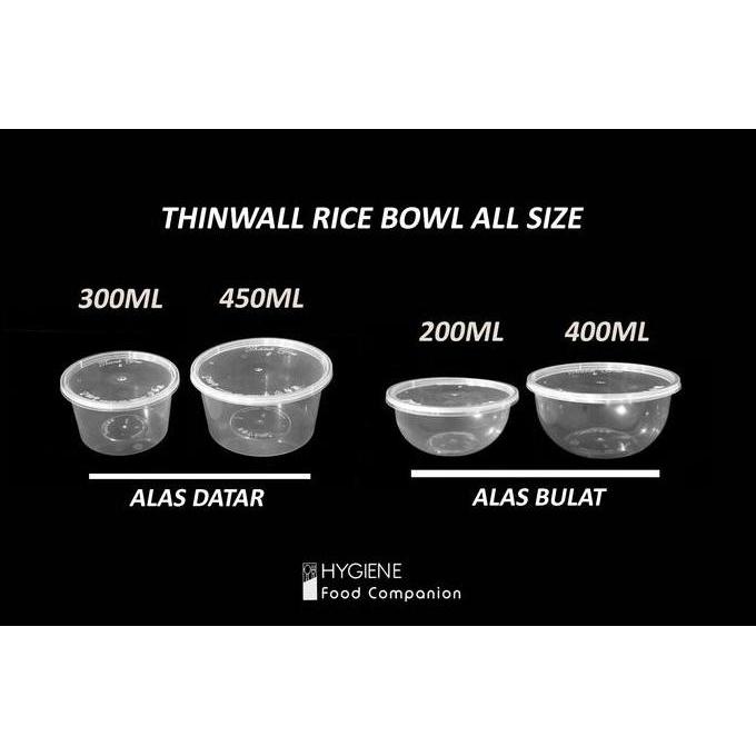 Cup Mangkok Plastik 400ml - Mangkok Nasi - Cup Puding Thinwall GROSIR