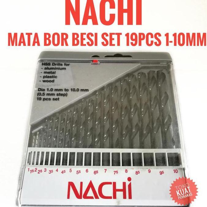 Mata Bor Besi set 19pcs NACHI