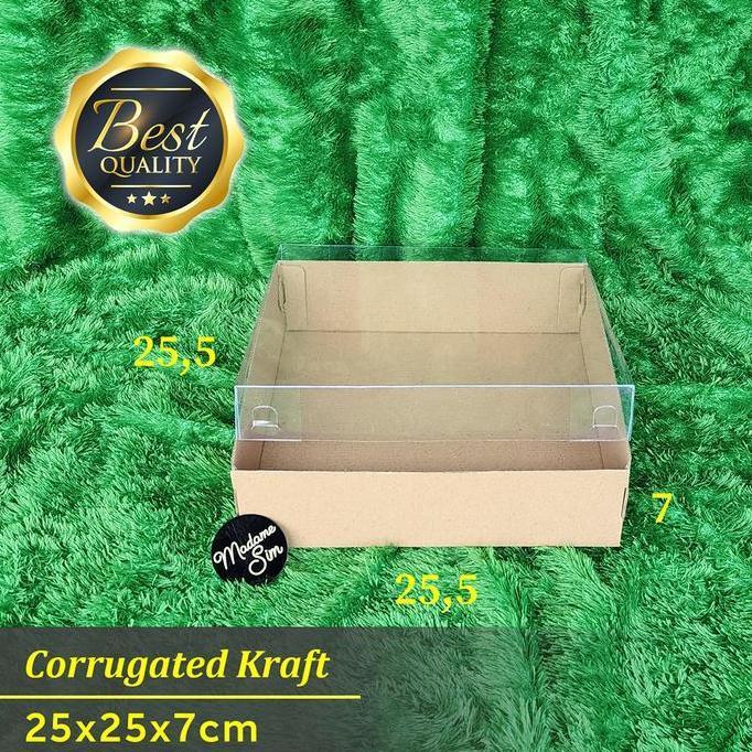 BOX MIKA - DUS KUE - KOTAK - KARDUS 25x25x7 CM