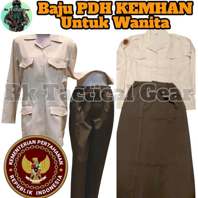 Setelan Baju Seragam PDH PNS KEMHAN WANITA KREM / BAJU PDH CPNS/P3K KEMHAN CEWEK PPPK