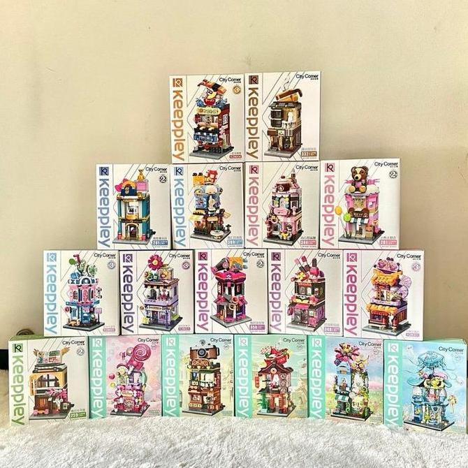 Keeppley Toys City Corner Street Store - Bricks Block Brick Mainan Edukasi Bongkar Susun Mainan Anak