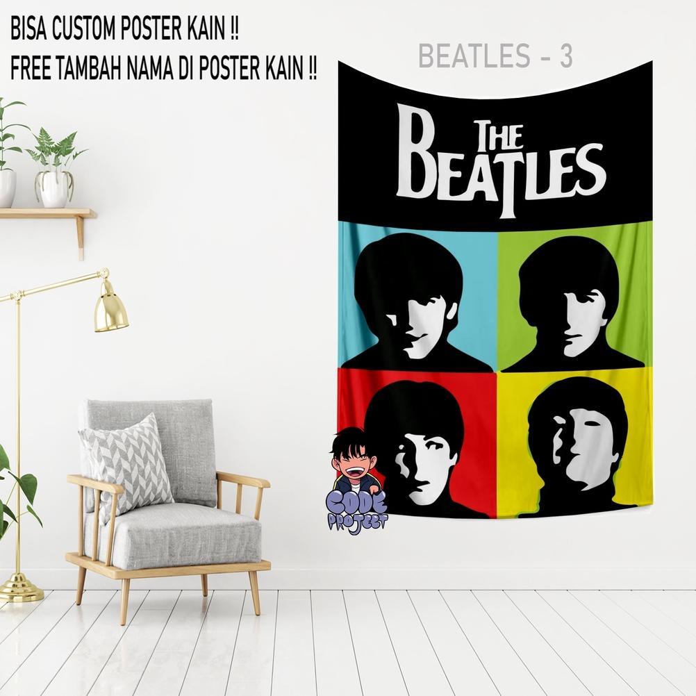 Poster Kain The Beatles - Hiasan Dinding The Beatles - Custom Poster Kain - Custom Hiasan Dinding - 