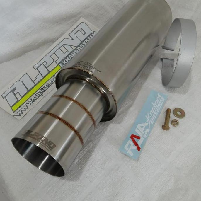 muffler alpino F03 panjang + resonator alpino manual