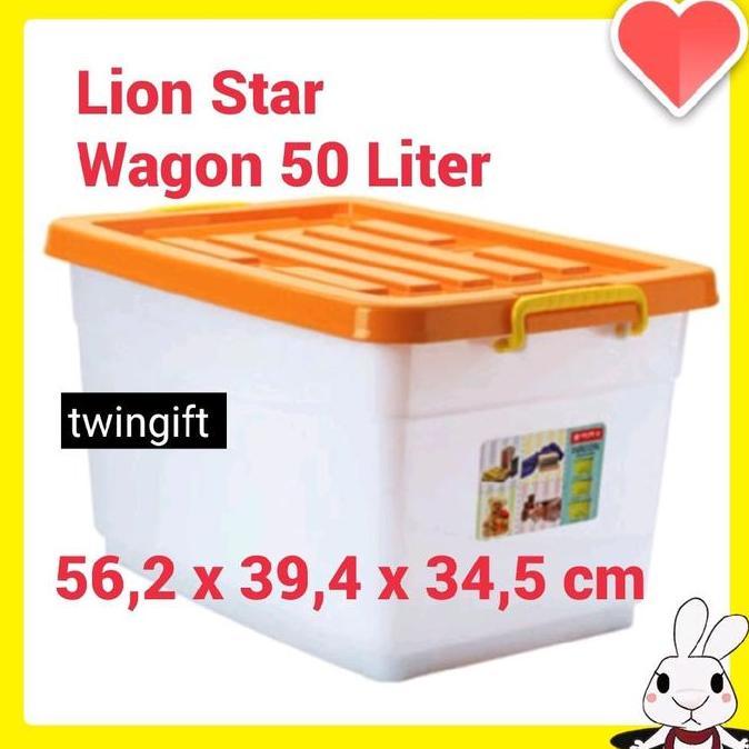 Container/Kontainer Box Plastik, Lion Star, Wagon 50 Liter.