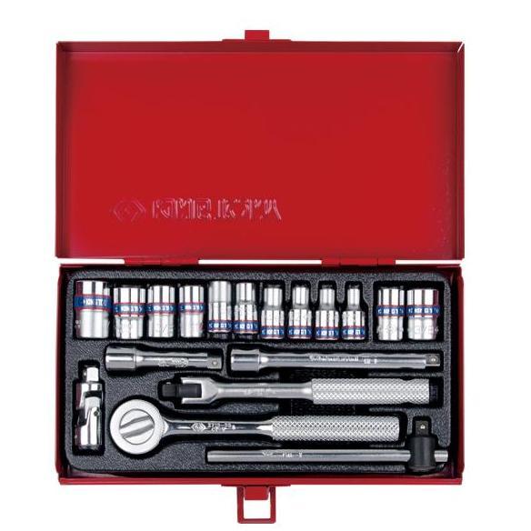 Promo Kunci Sok 18Pcs 1/4 Dr Socket Set Metric Chrome King Tony 2518Mr Shock Cod