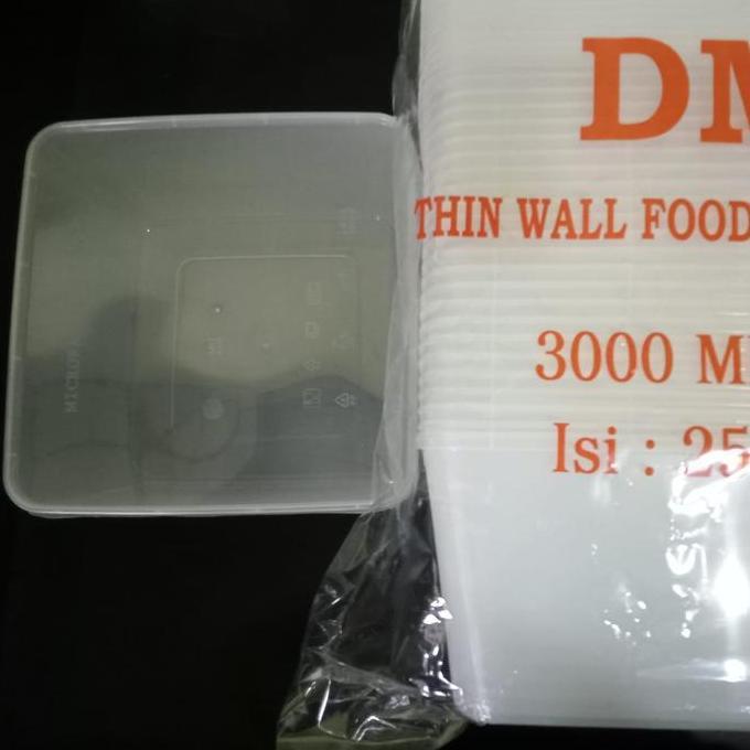 Thinwall DM 3000ml Square / Thinwall DM Persegi 3000ml