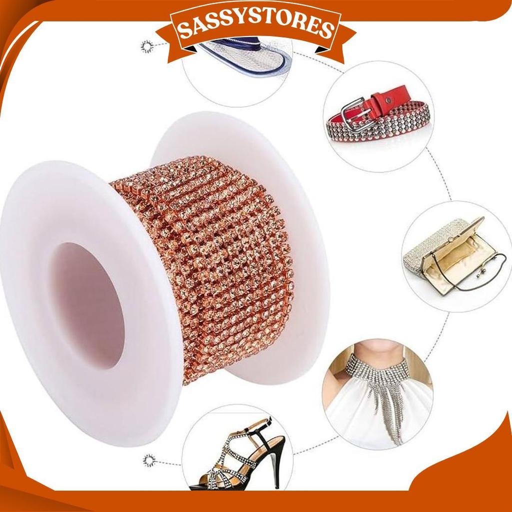 Drill Chain Diamond 1 Yard 91Cm / Diamond Chain String Per Yard / Diamond String Diamond Cangkang Ma