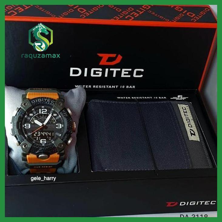 (ORIGINAL) DIGITEC DA-3118T DA3118 DA 3118 ORANGE GRATIS DOMPET JAM TANGAN PRIA WANITA KANTOR CASUAL
