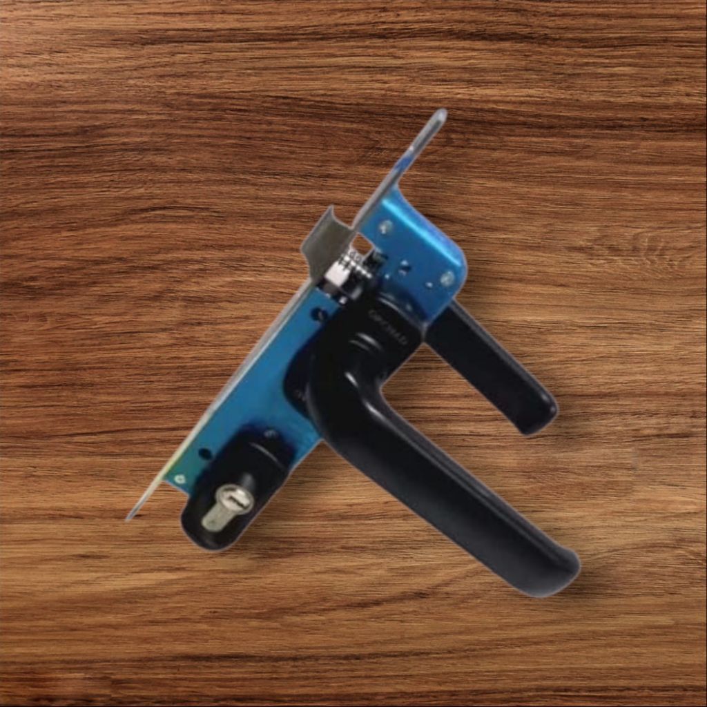 GLATINO - SLOT LEVER HANDLE KUNCI PINTU ALUMUNIUM GLT 202 BLACK / HITAM (KP279)