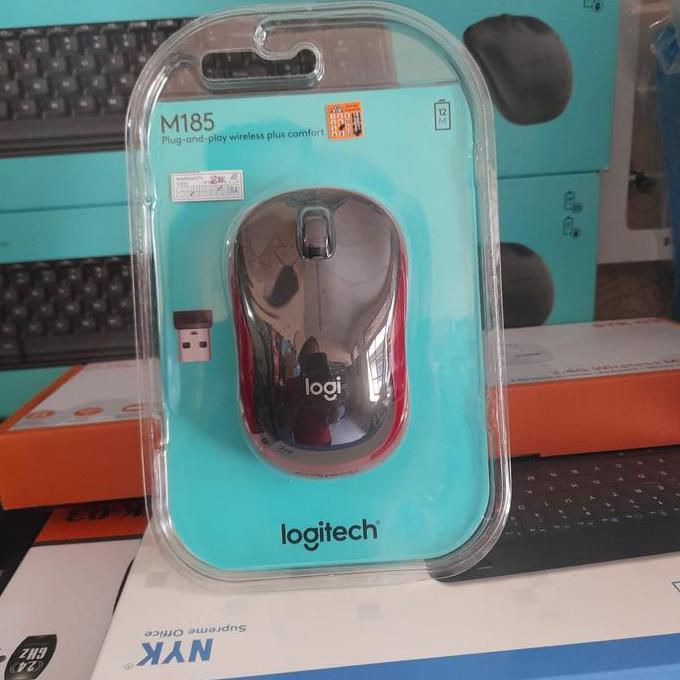 TERMURAH - mouse logitech wereles m185 / mouse wireles logitech m185