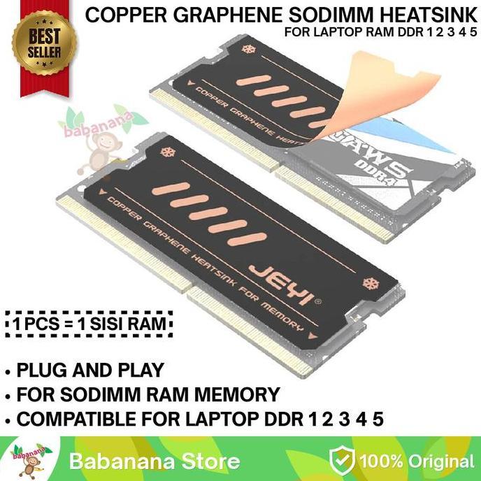 Balulaseller - Heatsink RAM SODIMM Laptop Cooler DDR1/2/3/4/5 Copper Graphene