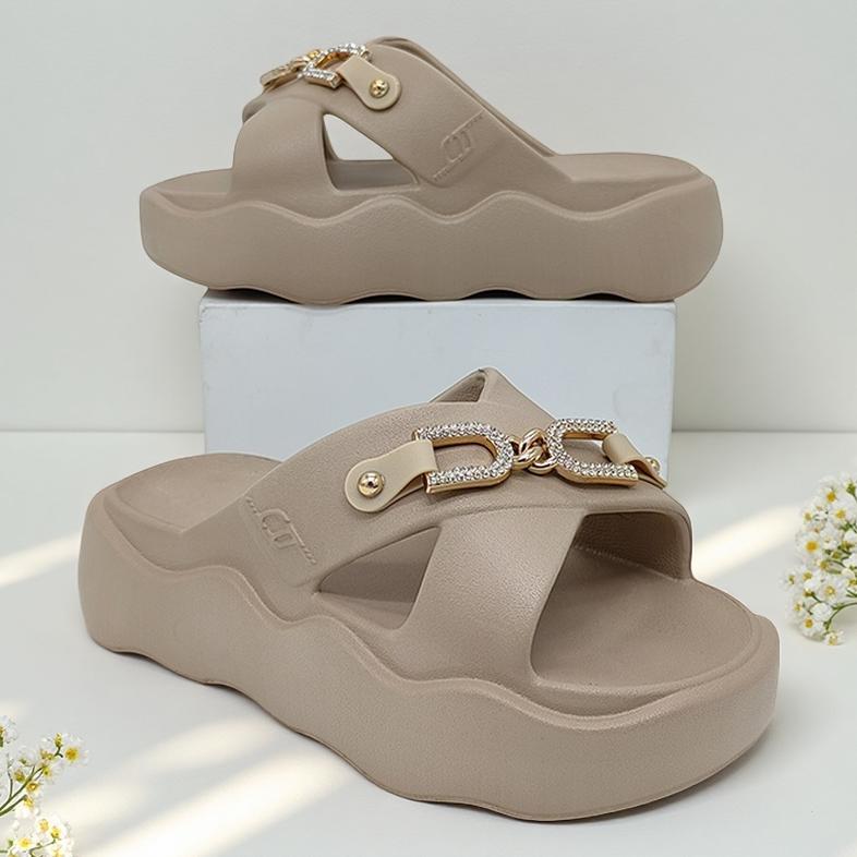 Terlaris SAROMON(Surabaya) Sandal Wanita Kekinian Tinggi Sandal Fuji Wanita Korea Sandal Jelly Wanit