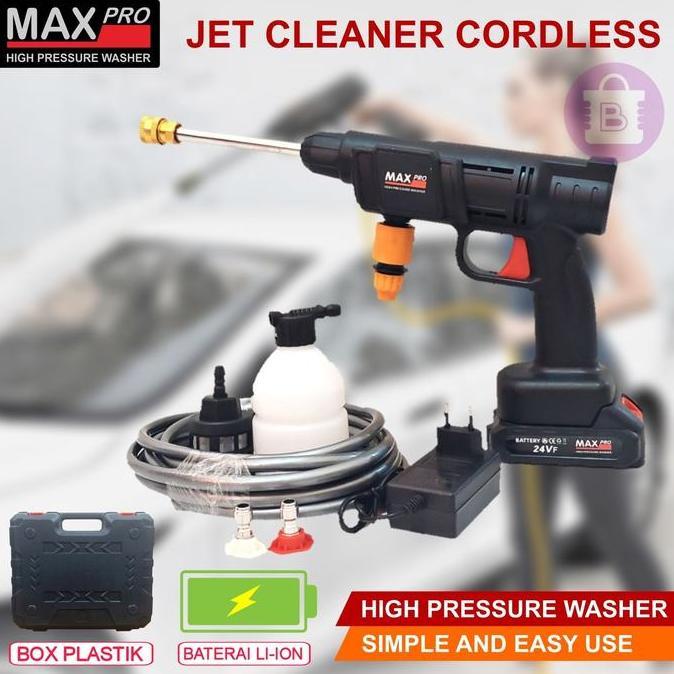 2shopgani - jet cleaner baterai cordless portable alat cuci motor mobil ac