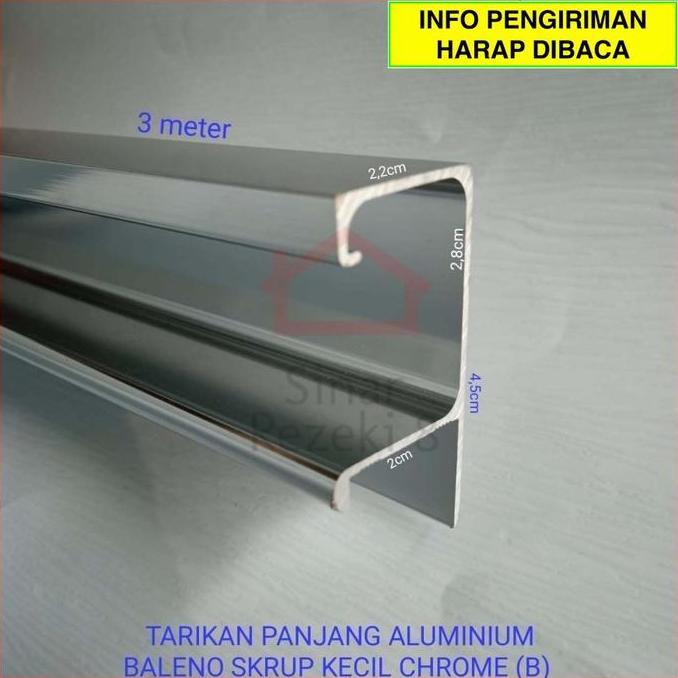 TERBARU - Tarikan Panjang Aluminium Profil Edging Lemari Lis Frame Handle GP 30