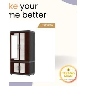 TERMURAH - [PROMO] LEMARI PLASTIK NAIBA GANTUNG/ LEMARI PLASTIK GANTUNG MULTINFUNGSI KACA DAN NON KA