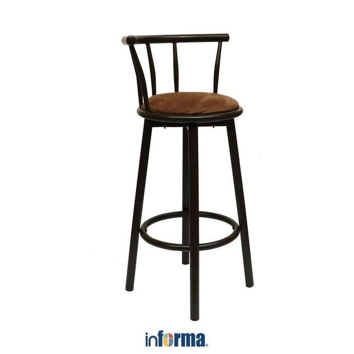PROMO - Informa Neo Mocha Kursi Bar Bar Stool Kursi Kafe Bartending Dengan Sandaran Furniture Ruang 