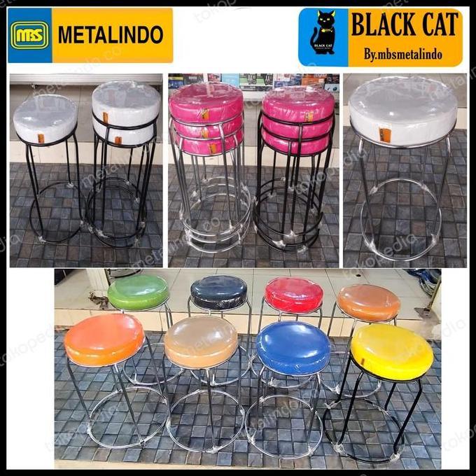 BEBAS ONGKIR - bangku bakso besi bangku busa bulat bangku cafe bangku susun warung
