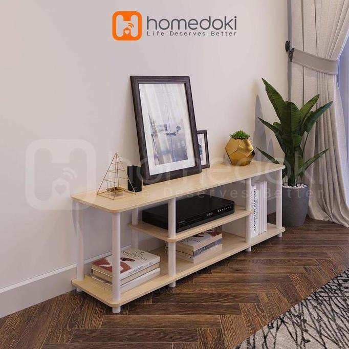 TERLARIS - Homedoki Meja TV Minimalis Modern /Meja TV Minimalis Kayu / Rak TV / Lemari TV Minimalis