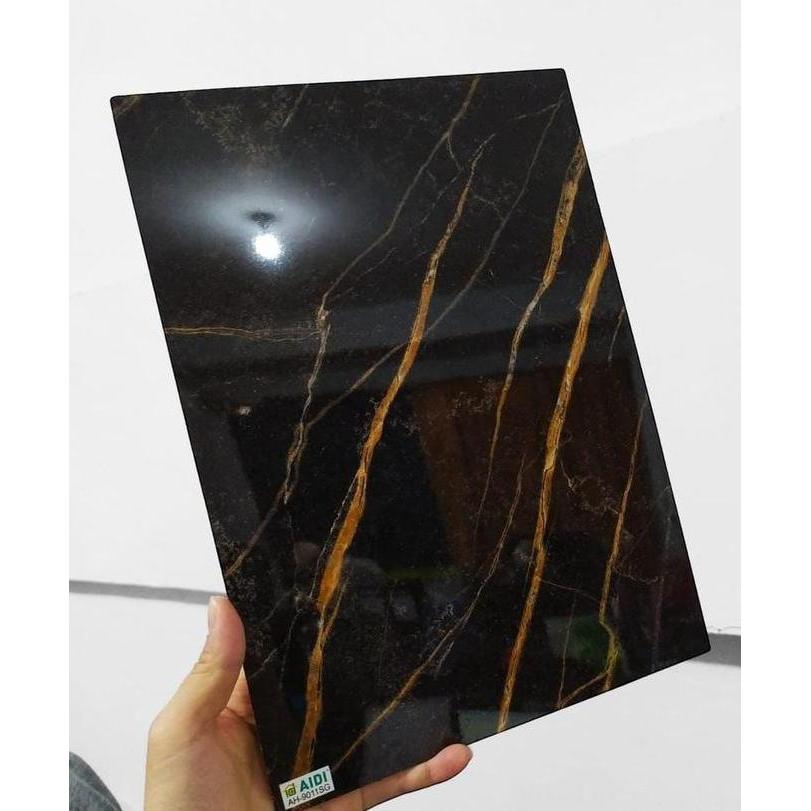 TERLARIS - AH 9011SG GOLD CLOUD MARBLE HPL AIDI HPL MARMER HPL STONE AIDI 9011 SG