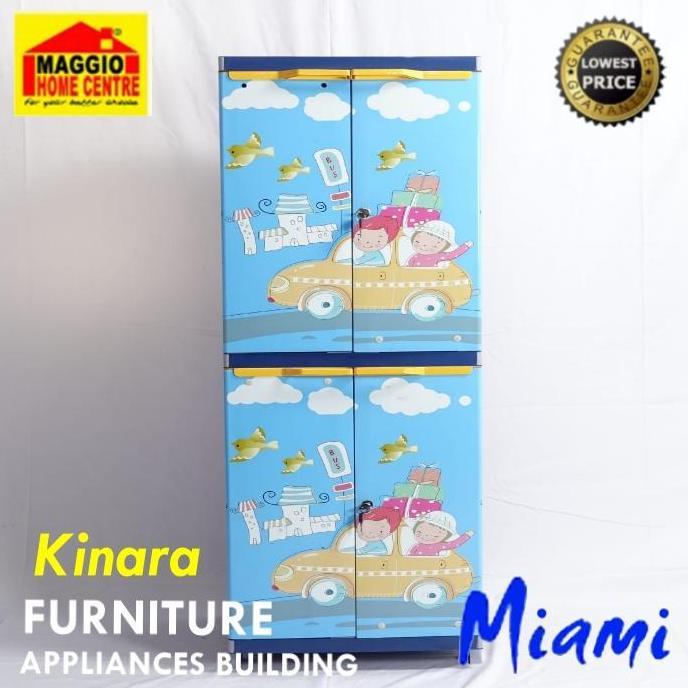 BEBAS ONGKIR - LEMARI PLASTIK 2 PINTU - LEMARI ANAK PLASTIK 2 PINTU - KINARA - MIAMI