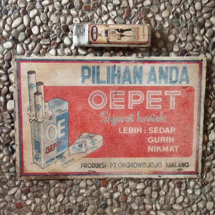 Pajangan Vintage NOS Iklan Seng Oepet Orange Kecil