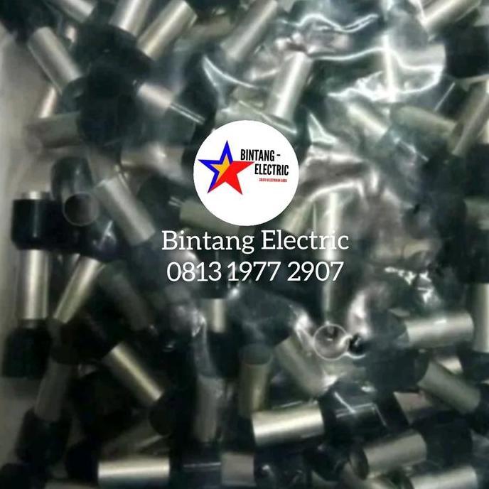 Promo Skun Kabel Ferrules / Scun Botol Ukuran 25 mm Warna Hitam Diskon