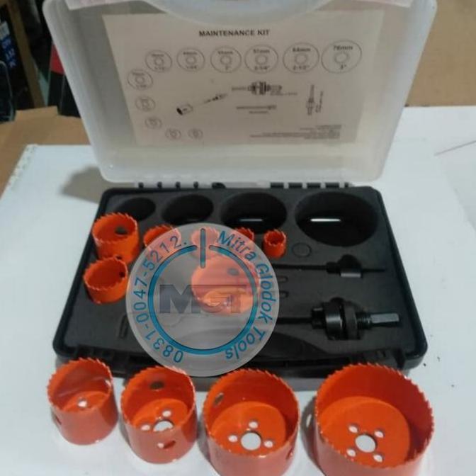 Hole Saw Metal Set Mata Bor Gergaji Bulat untuk melubang Plat / besi