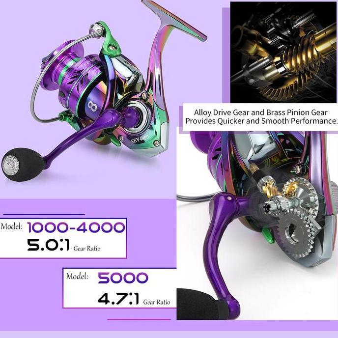 Sougayilang [COD] Reel Pancing Metal Power Handle Two-Way 12+1BB Max Drag 22LB Katrol Kerekan Alat P