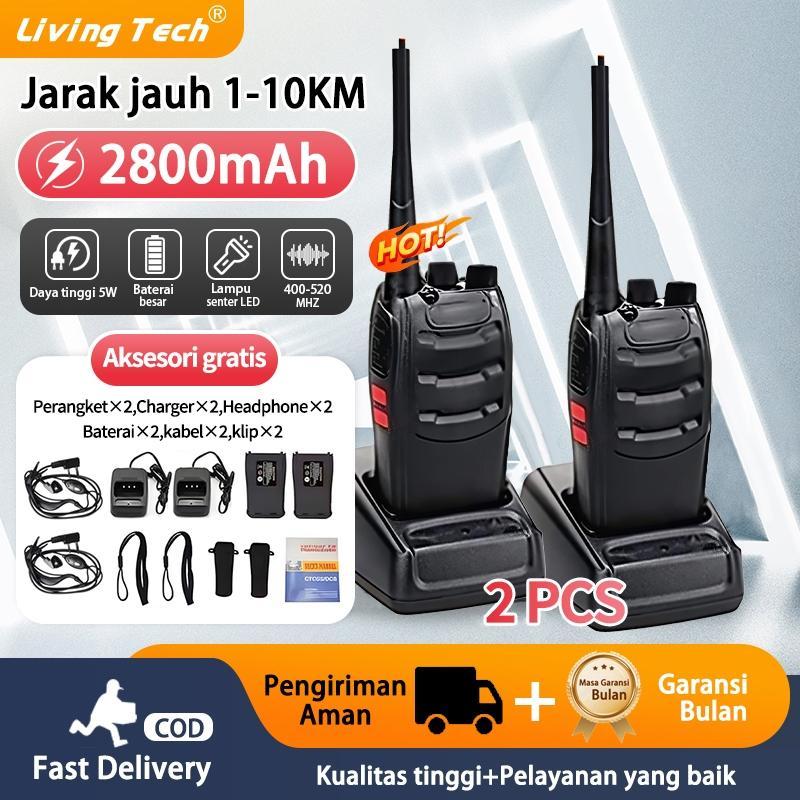 Walkie Talkie/Walkie Talkie Portabel Tahan Air/Walkie Talkie Radio 2 Arah Jarak Jauh 10Km (Maks)/Wal