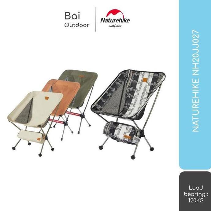 TERBARU - KURSI LIPAT NATUREHIKE NH20JJ027 TIPE 25 PORTABLE CAMPING MANCING