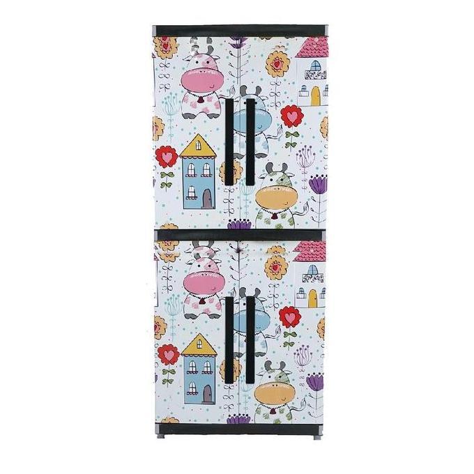 BEBAS ONGKIR - lemari plastik box miami orlando 2 pintu 4 susun
