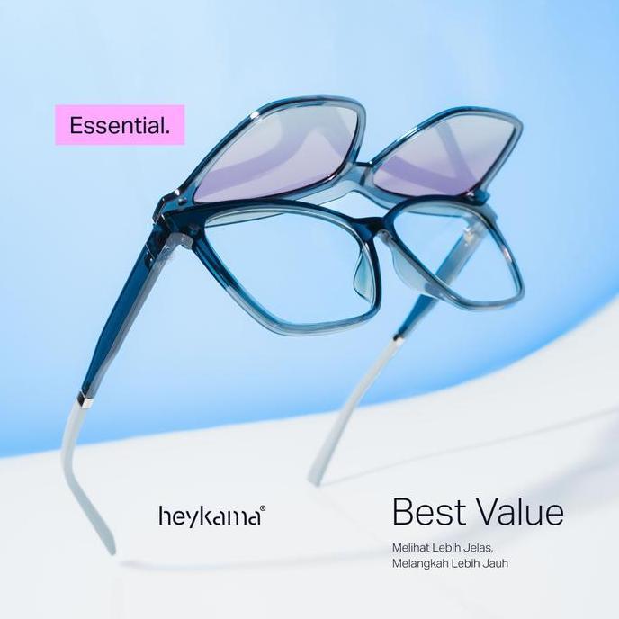 heykama - Frame Kacamata Clip On Shizu - Kacamata Semi CatEye