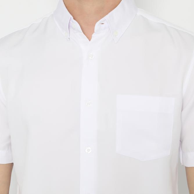 Platini Kemeja Polos Putih Pendek Polinosic 63014