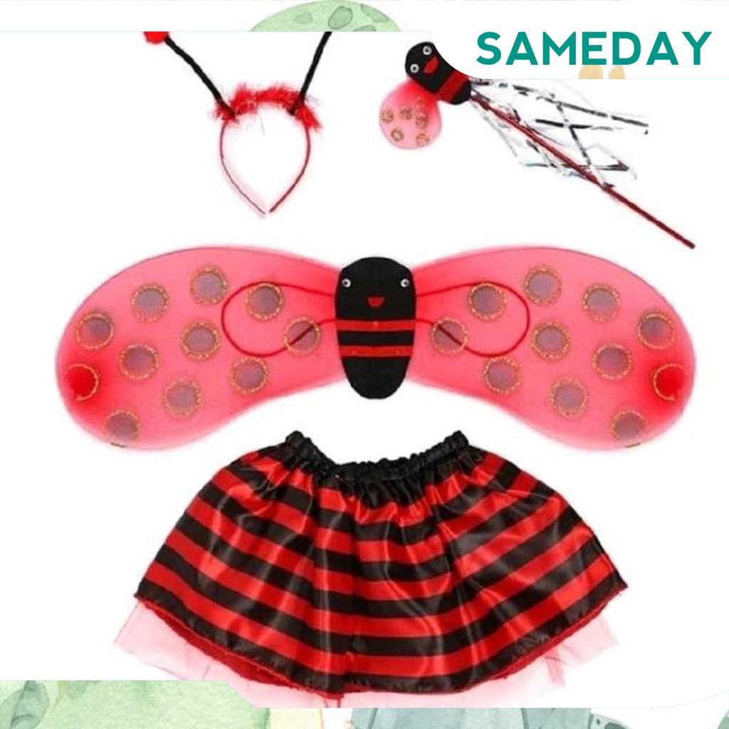 Ladybug Set Kostum Anak Kumbang 4In1 Kostum Ladybug Halloween Anak Gosend