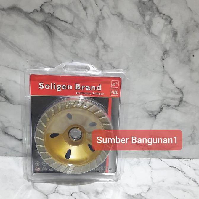 Mata gerinda mangkok poles granit SOLIGEN beton 4" cup amplas