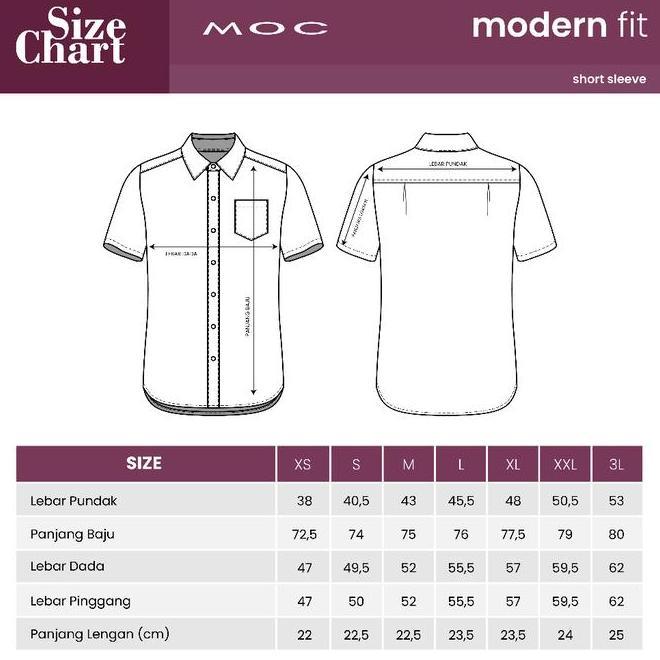 Moc Kemeja Batik Lengan Pendek Pria Modern Fit Veda - Navy