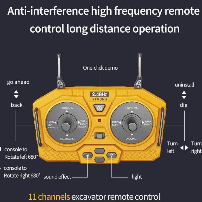 Mainan Excavator Remote Control Besar Mobil Ekskavator Rc Excavator