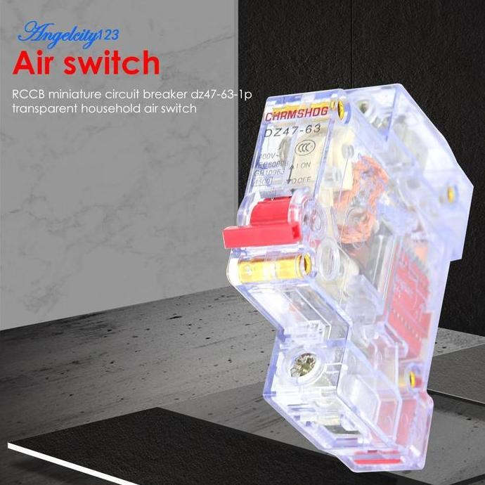 ANG RCCB DZ47-63-1P MCB Transparan untuk Pemutus Aliran Listrik