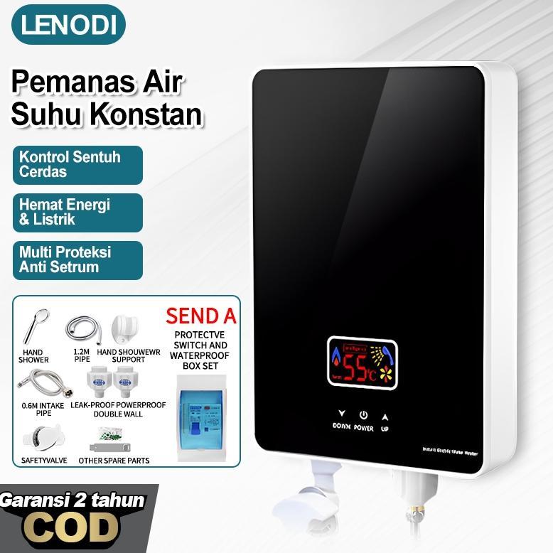 Lenodi/Pemanas air listrik instan yang dipasang di dinding/Instan water heater/Water heater Suhu Kon